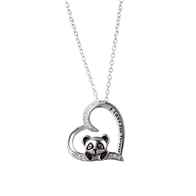 Wholesale 925 Silver Panda Necklace